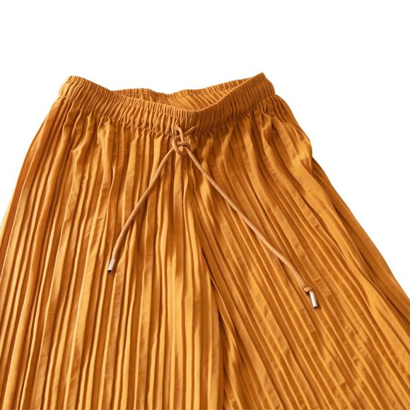 Burnt Orange Accordion Pleated Wide Leg Pants/Palazzo Pants - Picture 2 of 2